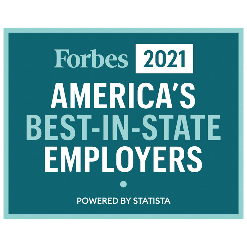 Forbes 2021 America's Best in State Employer Award
